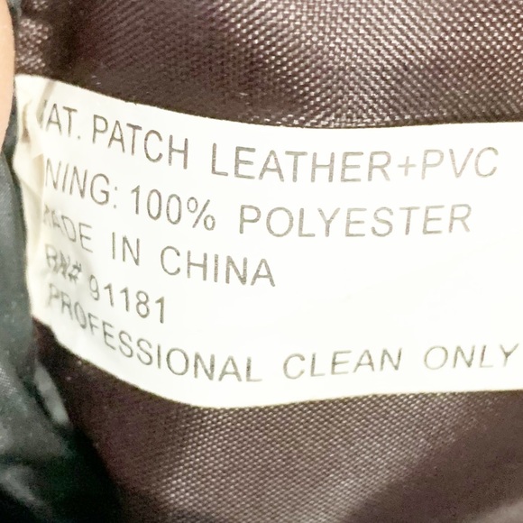 Vintage RN# 91181 Leather Patch Work Three Quarter Zip Fully Lined Pouch Bag 🤎 - Picture 5 of 5